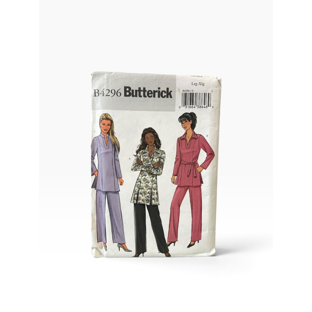 Butterick Sewing Pattern B4296 Womens L-XL Tunic Pants Easy Uncut FF